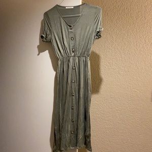 Button down midi dress